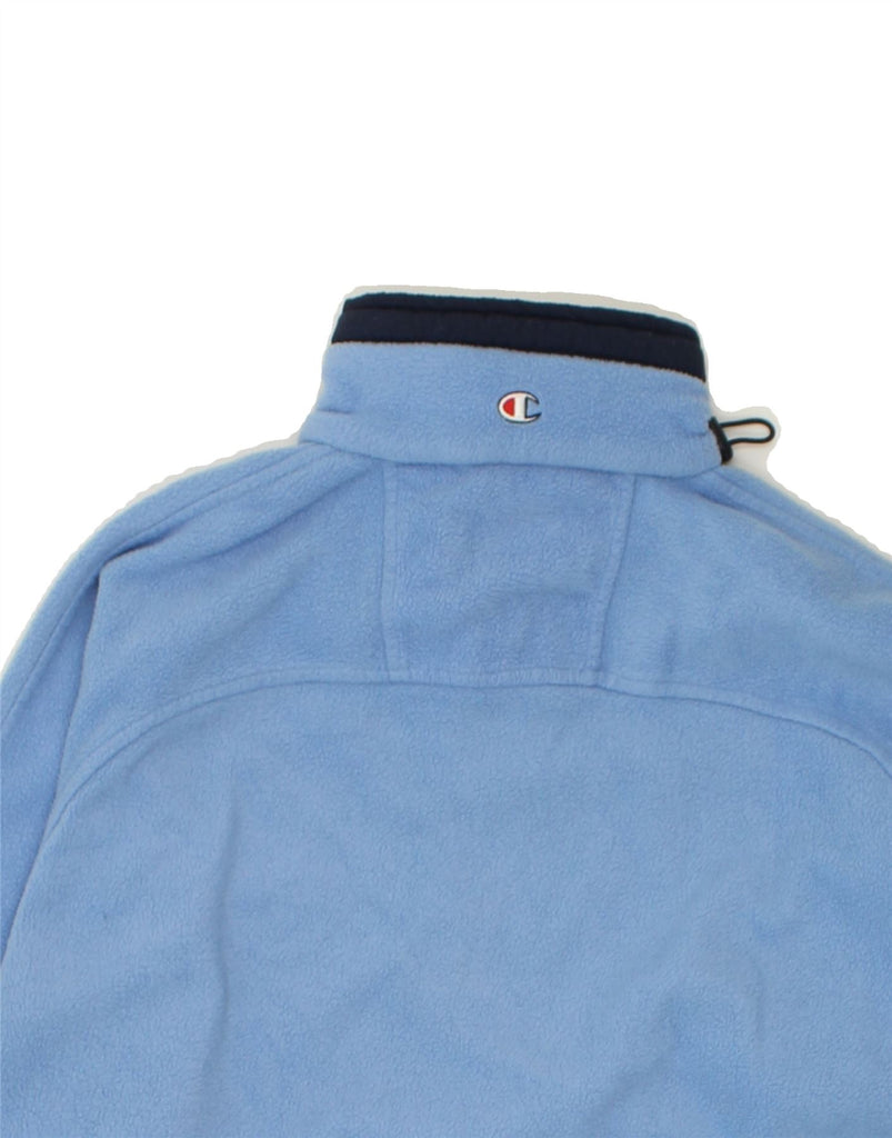 CHAMPION Mens Zip Neck Fleece Jumper Large Blue | Vintage Champion | Thrift | Second-Hand Champion | Used Clothing | Messina Hembry 