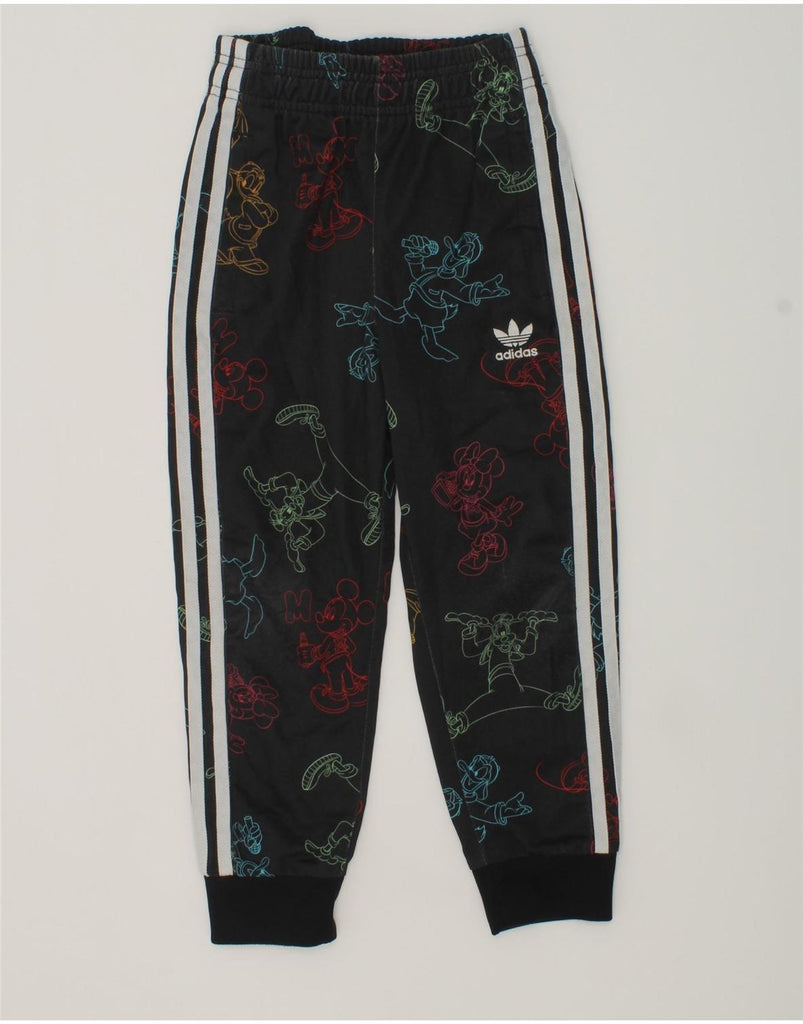 ADIDAS Girls Disney Graphic Tracksuit Trousers Joggers 5-6 Years Black | Vintage Adidas | Thrift | Second-Hand Adidas | Used Clothing | Messina Hembry 