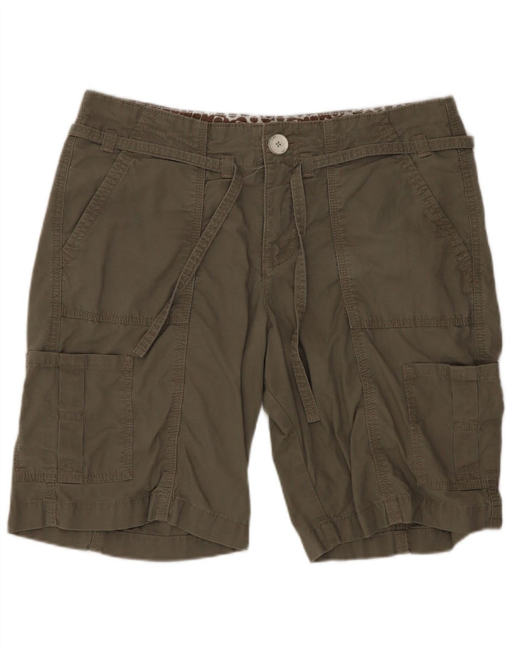 Lee Womens Cargo Shorts US 8 Medium W30 Green Cotton