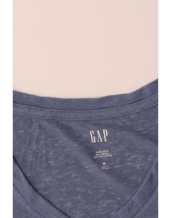 Gap Womens T-Shirt Top UK 14 Medium Blue Modal