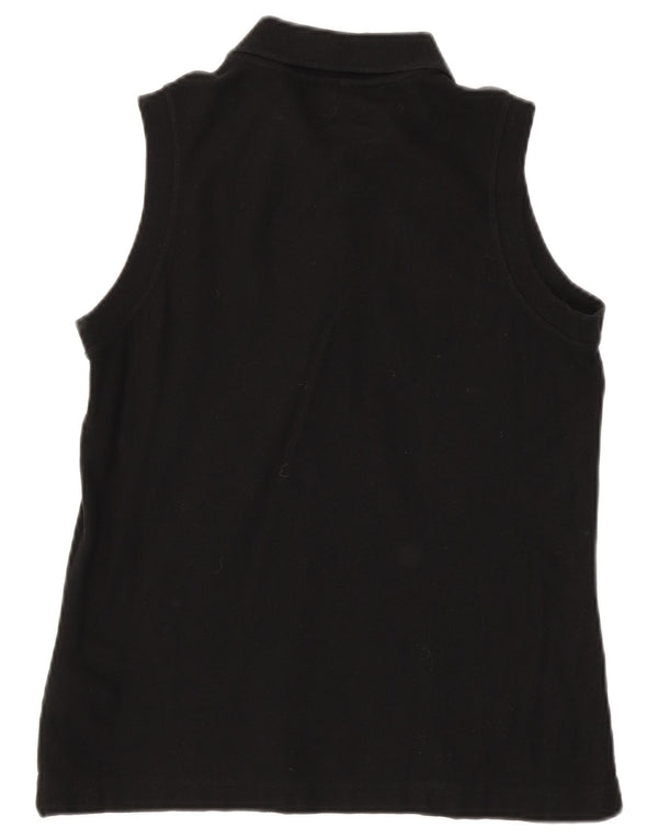 Fila Girls Sleeveless Polo Shirt 15-16 Years XL Black Cotton