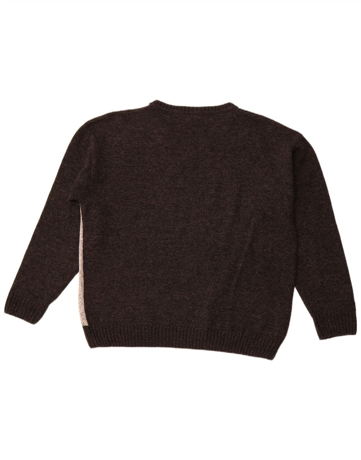 PIERRE CARDIN Mens V-Neck Jumper Sweater IT 58 2XL Grey Argyle/Diamond