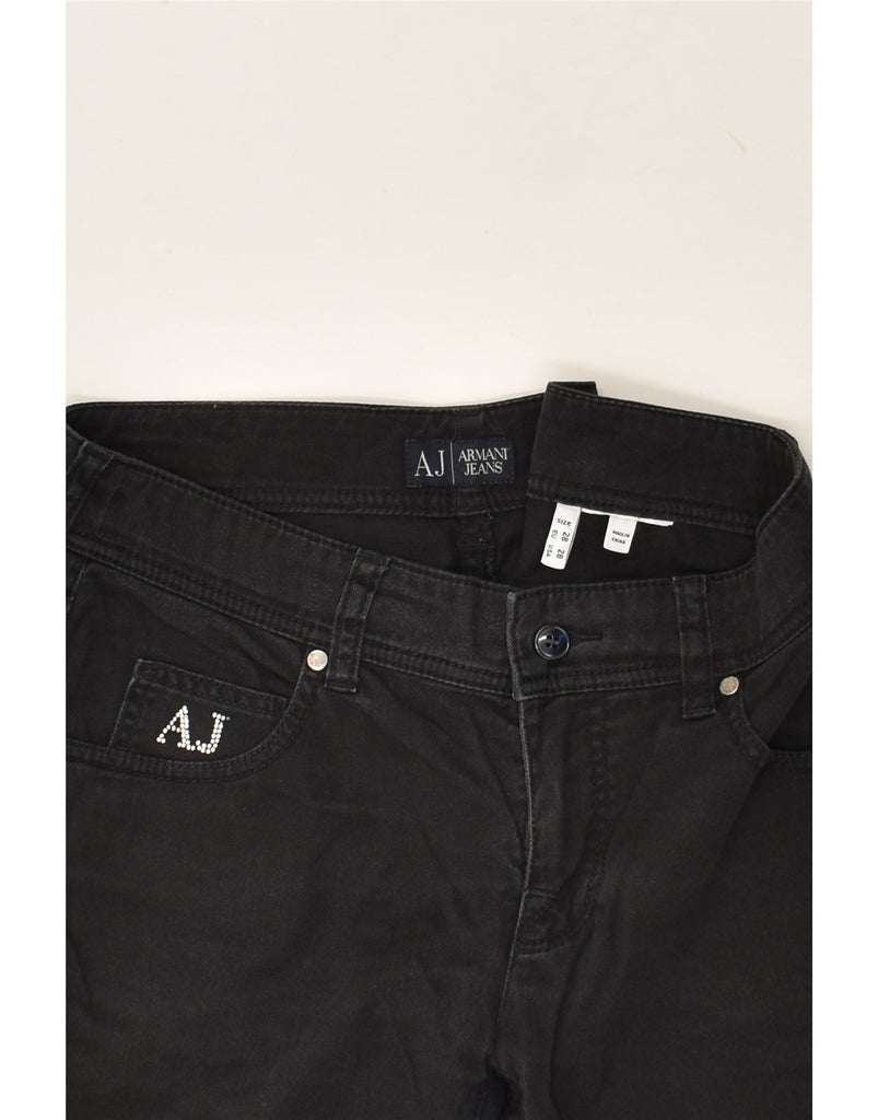 ARMANI Womens Straight Jeans W28 L29 Black | Vintage Armani | Thrift | Second-Hand Armani | Used Clothing | Messina Hembry 