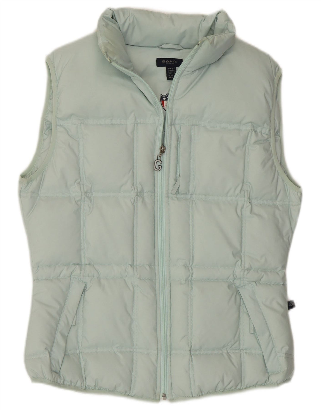 GANT Womens Padded Gilet UK 14 Medium Turquoise Polyester