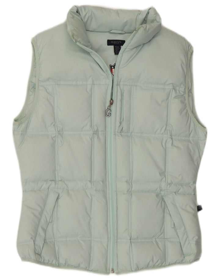 GANT Womens Padded Gilet UK 14 Medium Turquoise Polyester