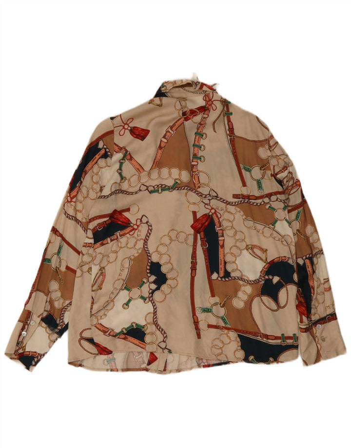 Vicolo Womens Abstract Pattern Shirt Blouse UK 14 Medium Multicoloured