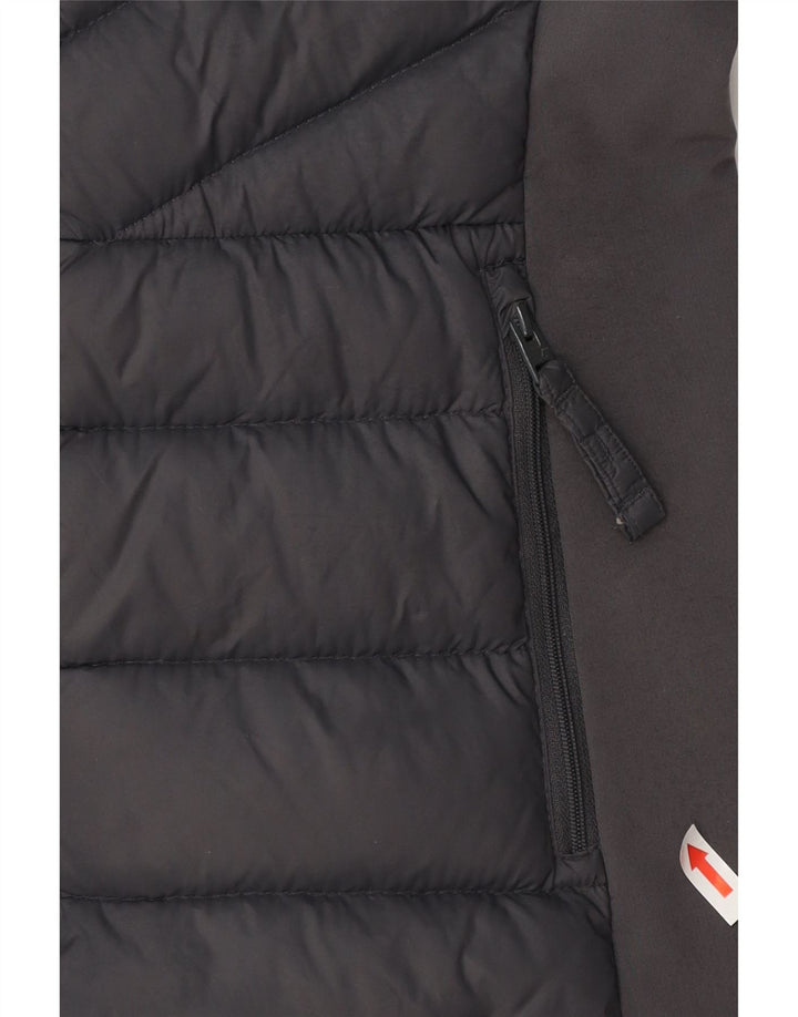 HOLLISTER Womens Hooded Padded Jacket UK 10 Small Grey Nylon