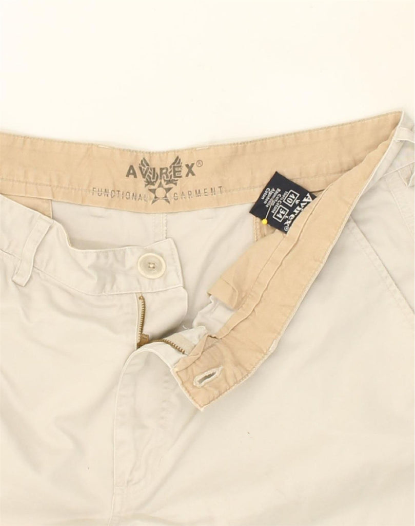 AVIREX Mens Slim Chino Trousers W40 L29  Off White Cotton | Vintage Avirex | Thrift | Second-Hand Avirex | Used Clothing | Messina Hembry 