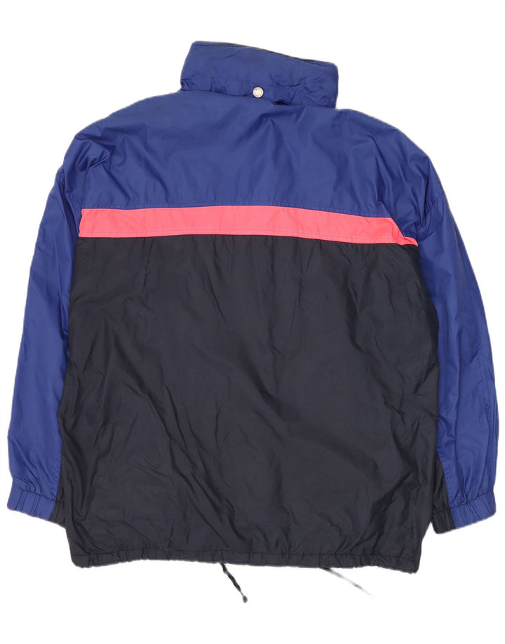 BRUGI Mens Windbreaker Jacket UK 40 Large Navy Blue Colourblock