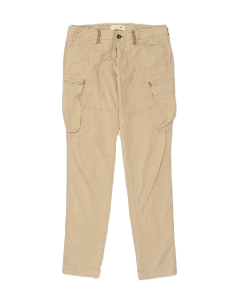 MASSIMO DUTTI Womens Tapered Cargo Trousers W28 L31 Beige Cotton | Vintage Massimo Dutti | Thrift | Second-Hand Massimo Dutti | Used Clothing | Messina Hembry 