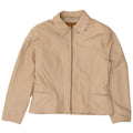 Vintage Womens Leather Jacket UK 18 XL Beige Leather
