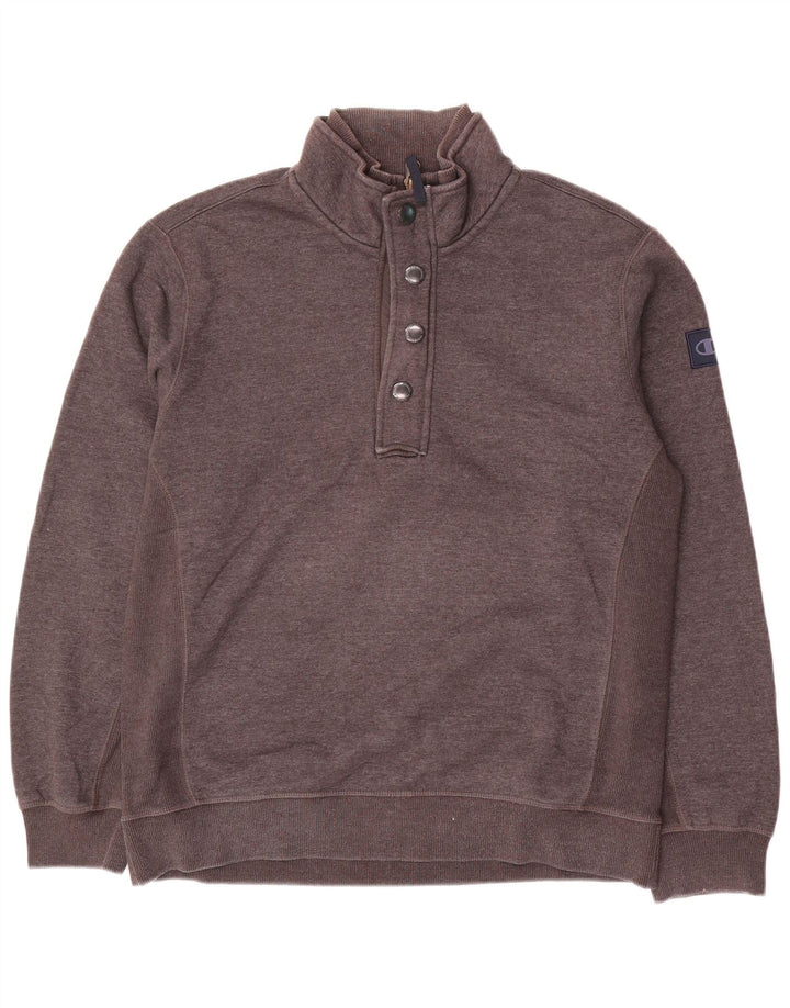 Champion Mens 1/4 Zip Sweatshirt Jumper XL Grey Cotton