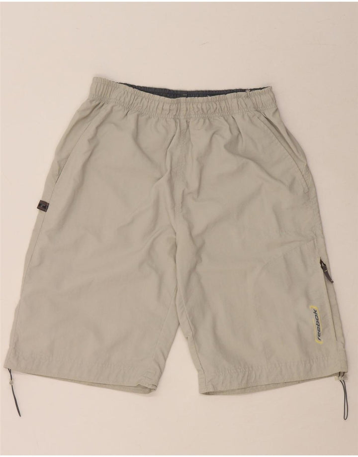 REEBOK Mens Sport Shorts Small Grey