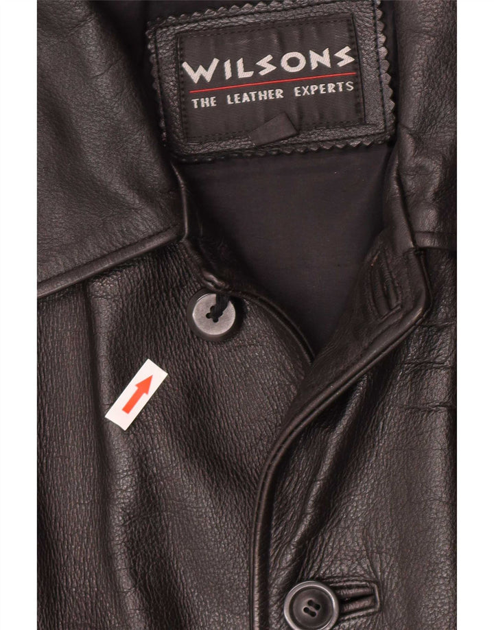 Wilsons Mens Leather Jacket UK 38 Medium Black