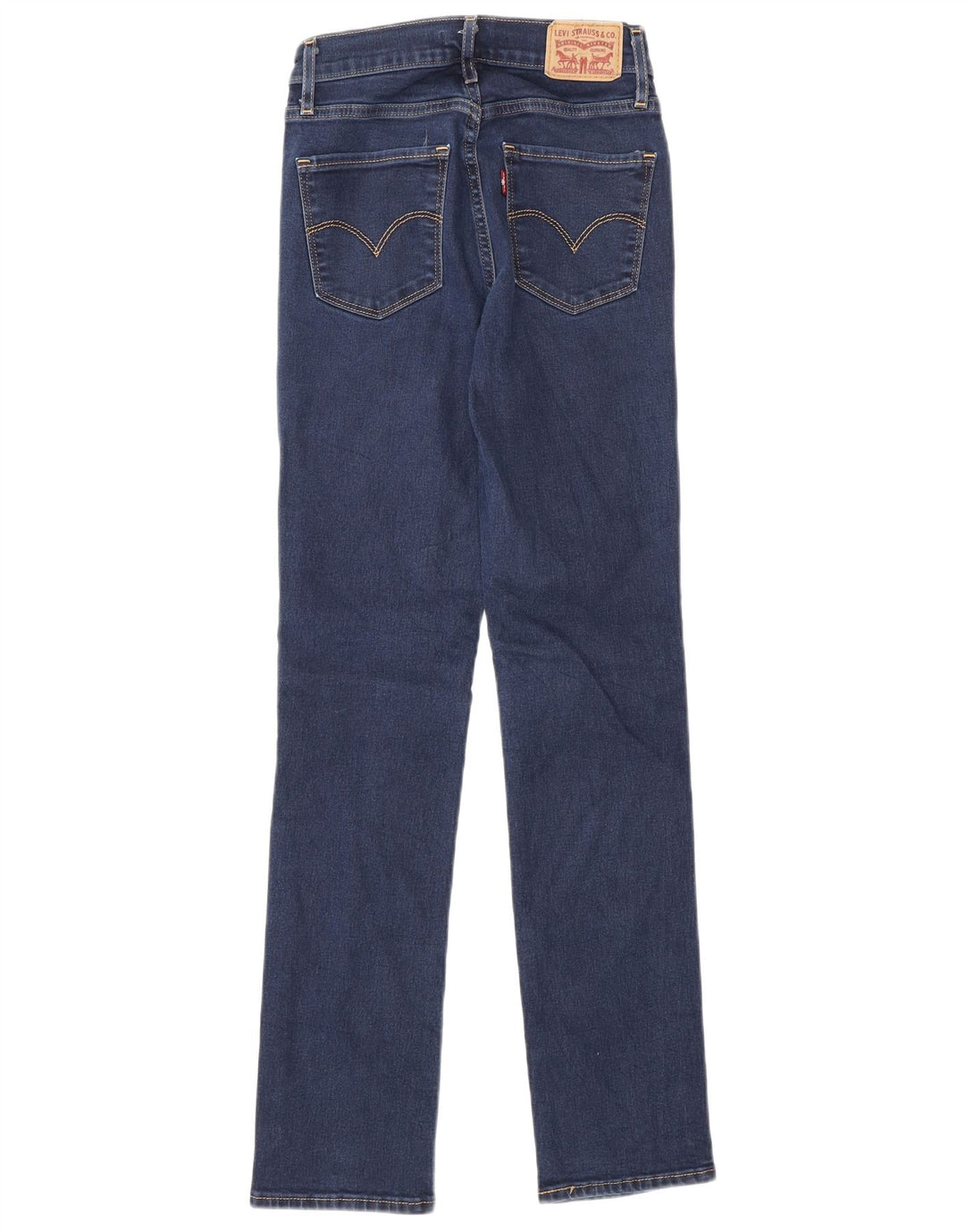 Levi's Womens 724 High Rise Straight Jeans W24 L30 Blue Cotton