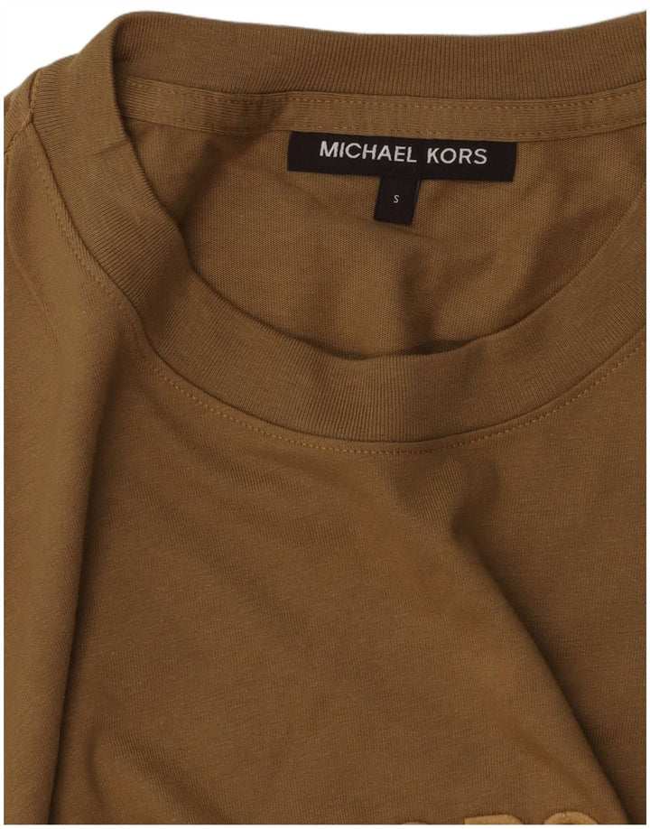 Michael Kors Mens Graphic T-Shirt Top Small Beige