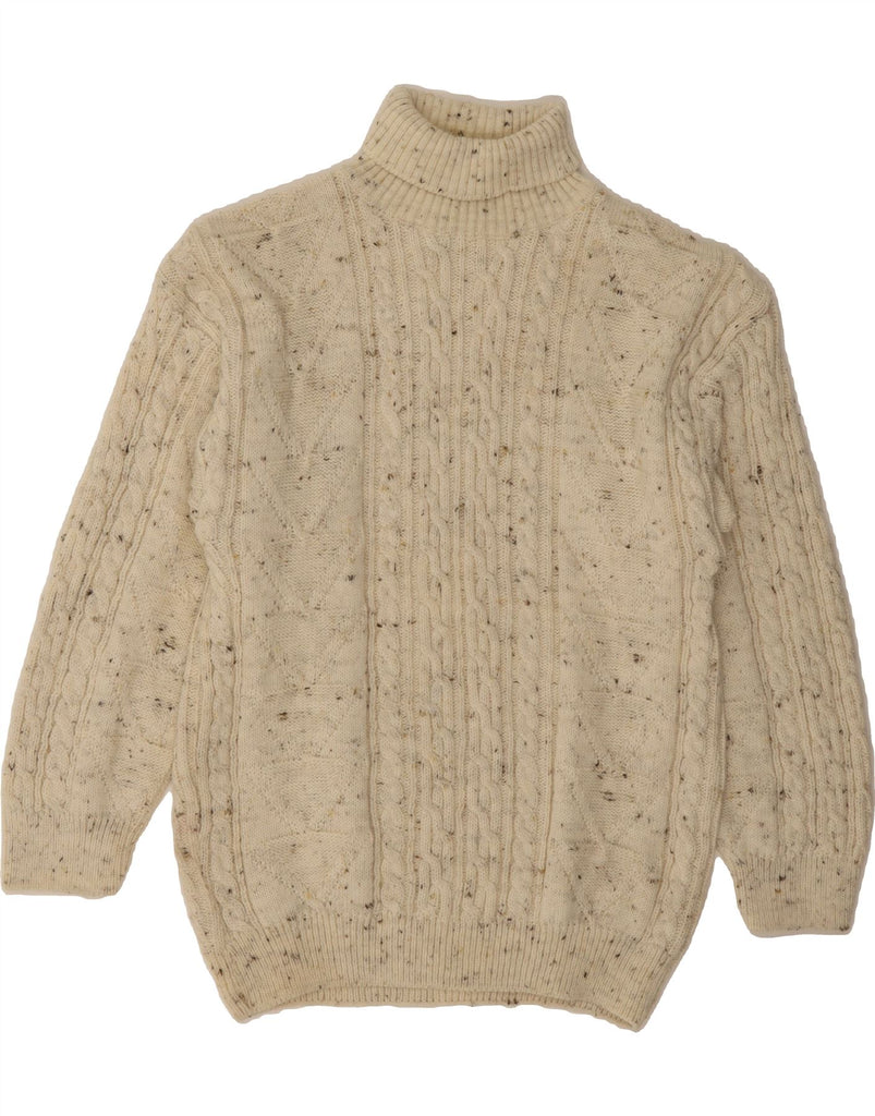 COLLECTION Womens Roll Neck Jumper Sweater IT 46 Large Beige Flecked Vintage Collection and Second-Hand Collection from Messina Hembry 