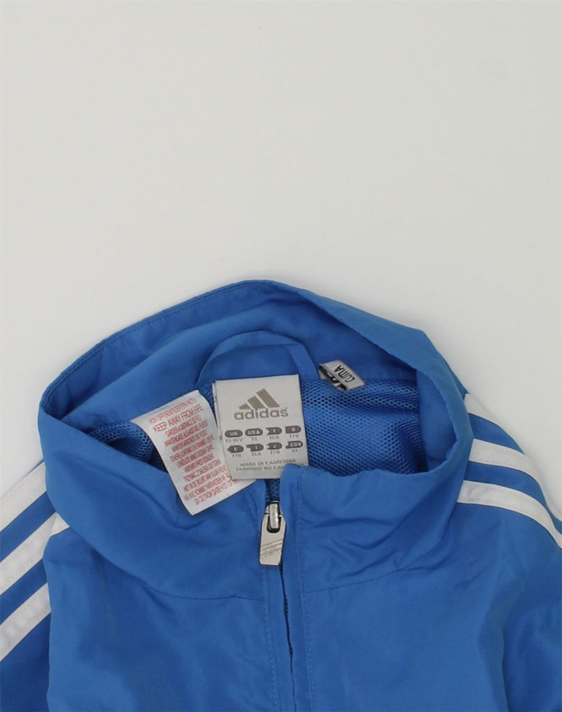 ADIDAS Boys Climalite Tracksuit Top Jacket 15-16 Years Blue Polyester | Vintage Adidas | Thrift | Second-Hand Adidas | Used Clothing | Messina Hembry 