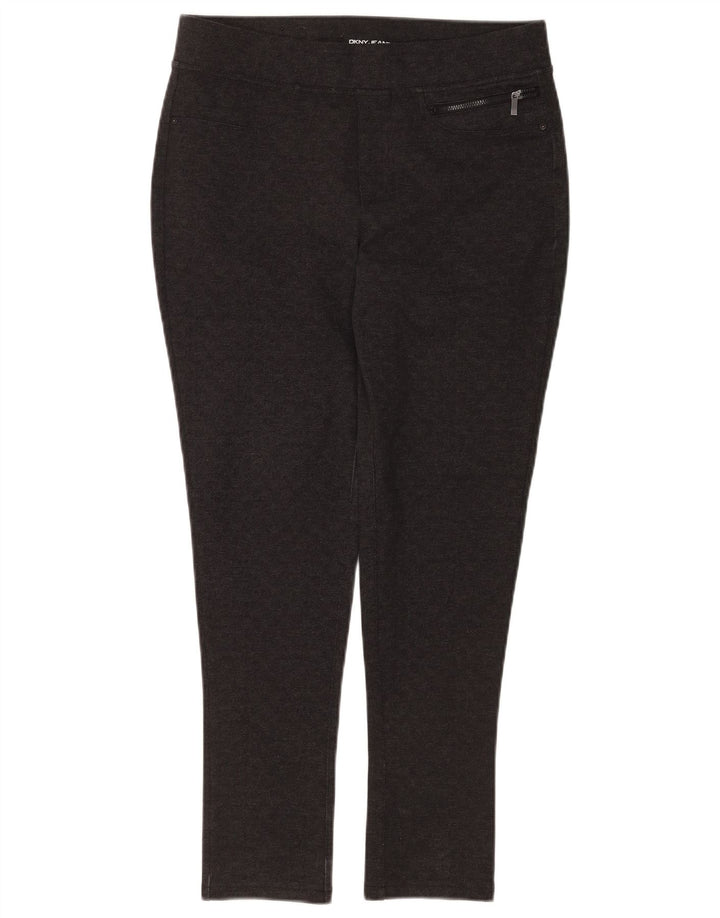 Dkny Womens Skinny Casual Trousers Medium W30 L28 Grey Check Polyester