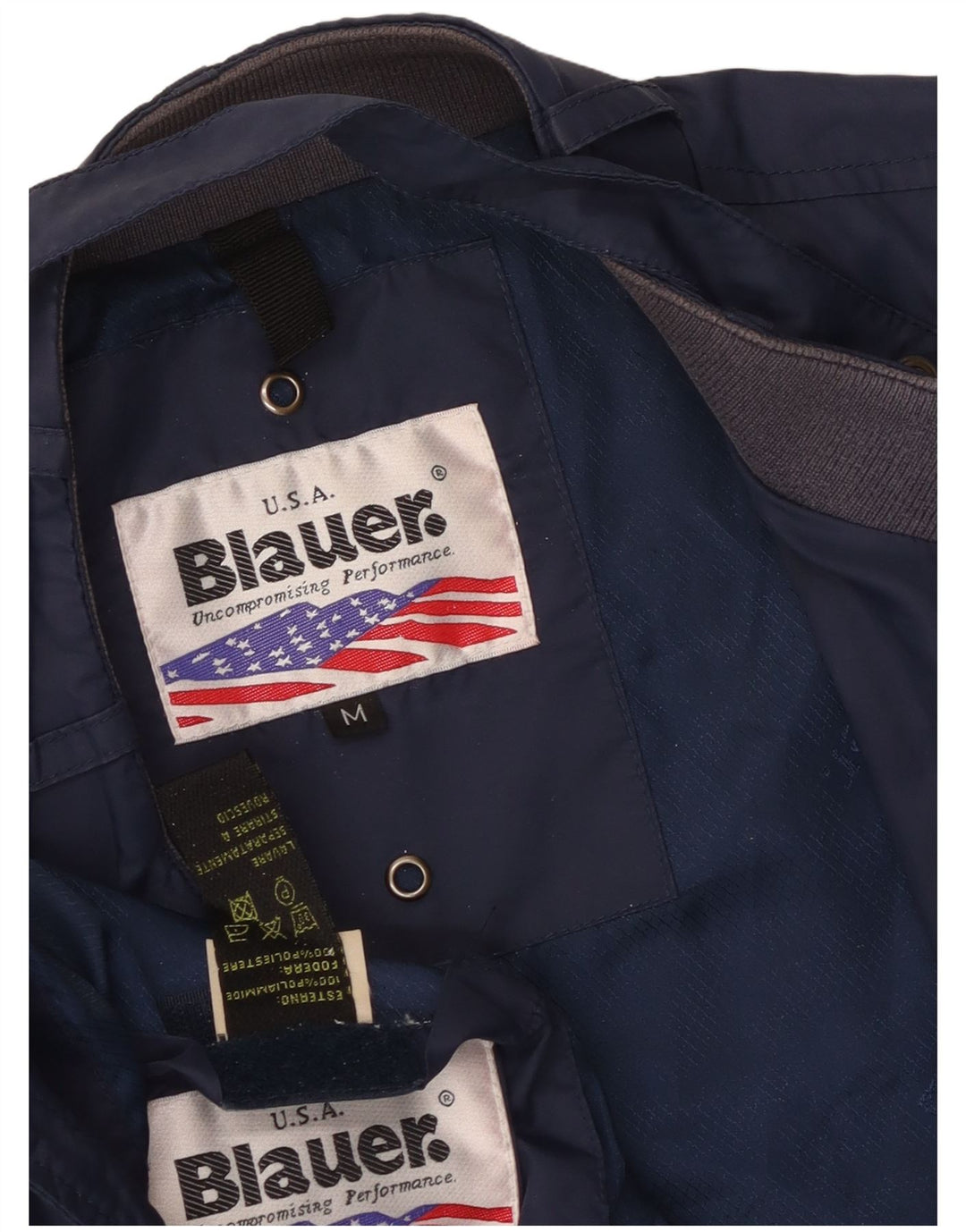 Blauer Womens Bomber Jacket UK 12 Medium Navy Blue Polyamide