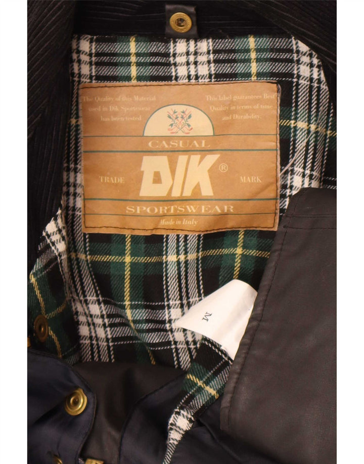 Vintage Mens Waxed Cotton Jacket UK 38 Medium Black