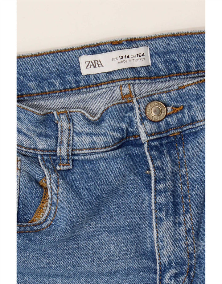 Zara Girls Flared Jeans 13-14 Years W24 L26 Blue