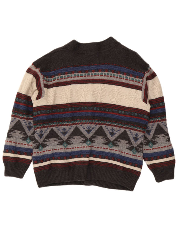 Dolomiten Mens Cardigan Sweater IT 50 Medium Multicoloured Geometric Wool