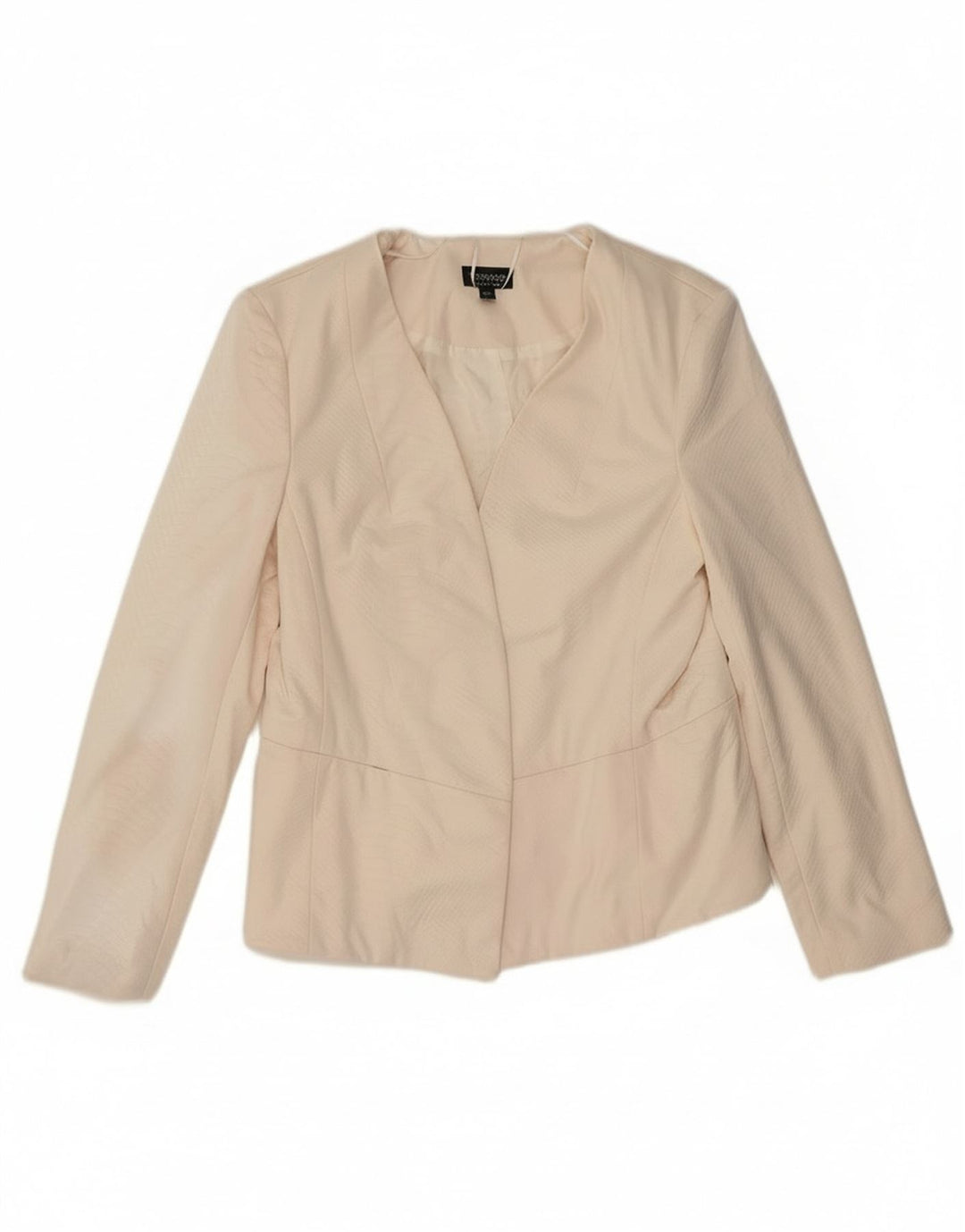 Topshop Womens Open Blazer Jacket UK 14 Large Off White Animal Print