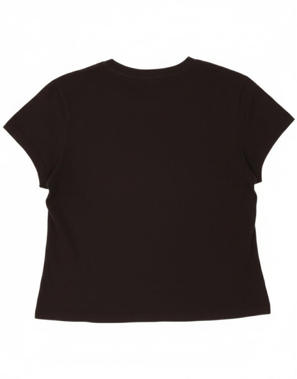 Tommy Hilfiger Womens Graphic T-Shirt Top UK 18 XL Black Cotton