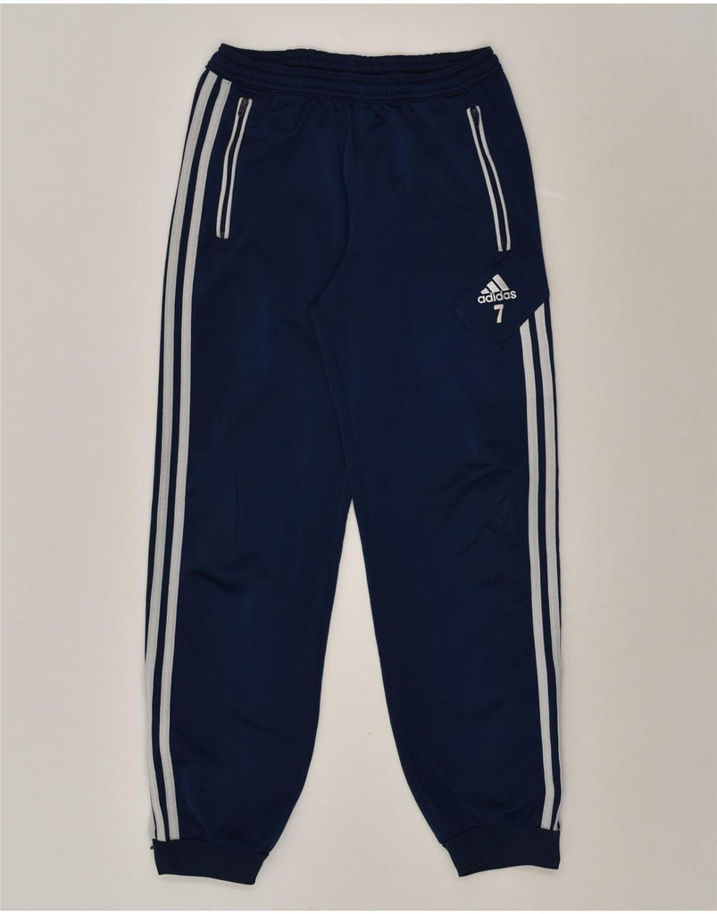 ADIDAS Boys Tracksuit Trousers Joggers 11-12 Years Navy Blue Polyester | Vintage Adidas | Thrift | Second-Hand Adidas | Used Clothing | Messina Hembry 