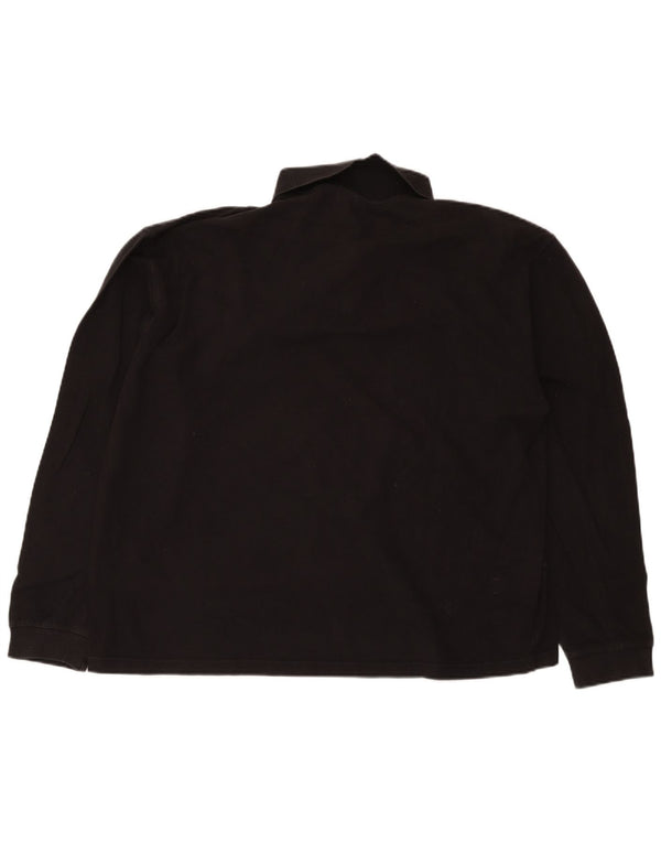 Champion Mens Long Sleeve Polo Shirt 2XL Black Cotton