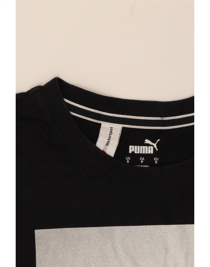 PUMA Mens Graphic T-Shirt Top Small Black Cotton Vintage Puma and Second-Hand Puma from Messina Hembry 