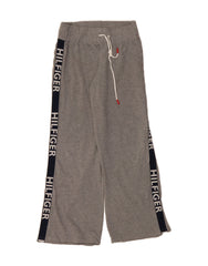 TOMMY HILFIGER Womens Graphic Tracksuit Trousers UK 8 Small  Grey Cotton