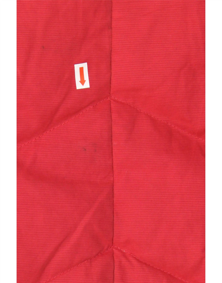 FAT FACE Womens Hooded Padded Jacket UK 10 Small Red Polyester