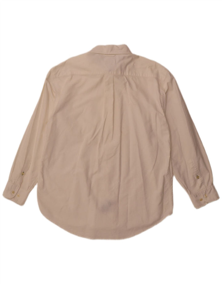 Tommy Hilfiger Mens Shirt Large Off White Cotton