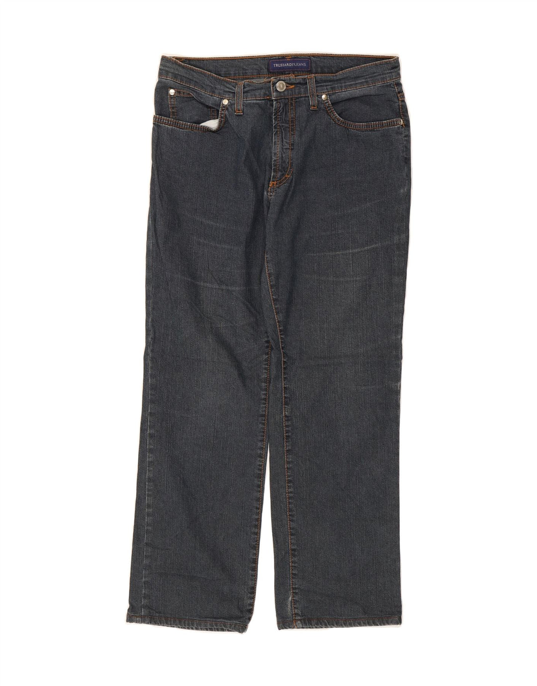 TRUSSARDI Womens Straight Jeans W30 L27 Blue Cotton Vintage Trussardi and Second-Hand Trussardi from Messina Hembry 