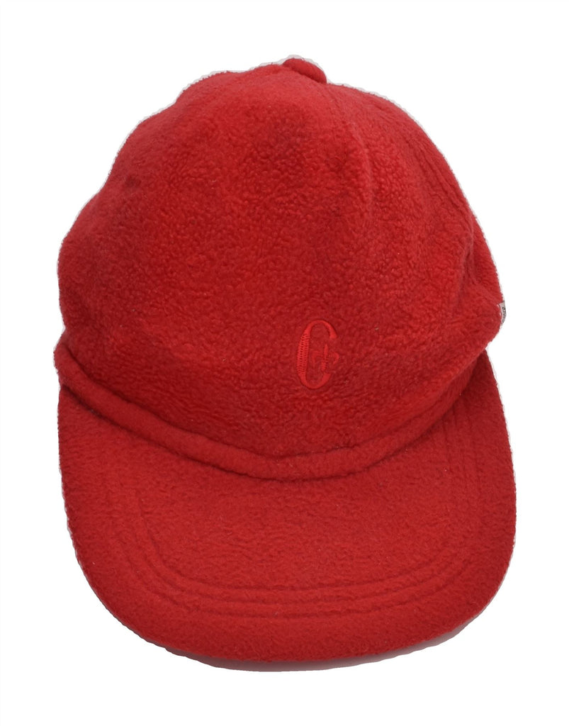 CONTE OF FLORENCE Mens Fleece Snapback Cap Size 58 Large Red Polyester | Vintage Conte of Florence | Thrift | Second-Hand Conte of Florence | Used Clothing | Messina Hembry 