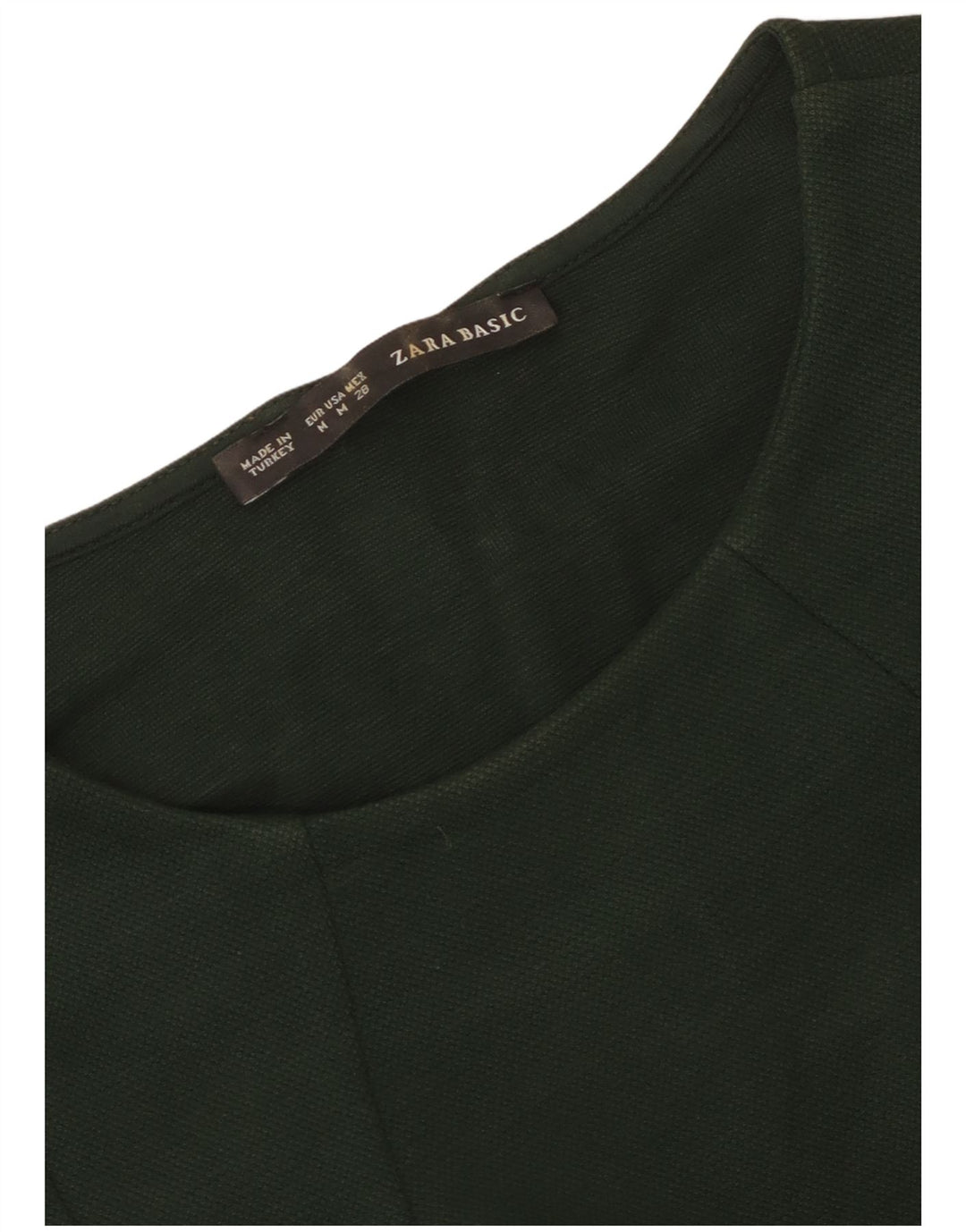 Zara Womens Sheath Dress UK 12 Medium Green