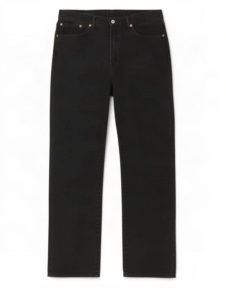 Levi's Mens 751 Straight Jeans W36 L34 Black Cotton