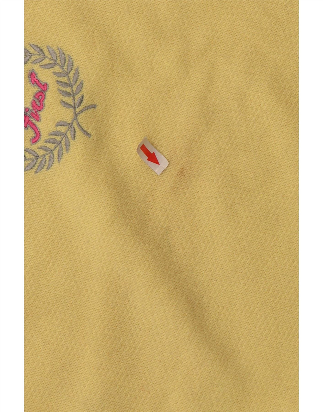 Vintage Mens Polo Neck Sweatshirt Jumper Large Yellow Cotton