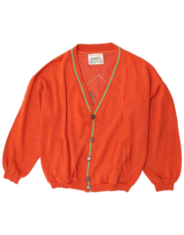 Diadora Mens Graphic Cardigan Sweater XL Orange