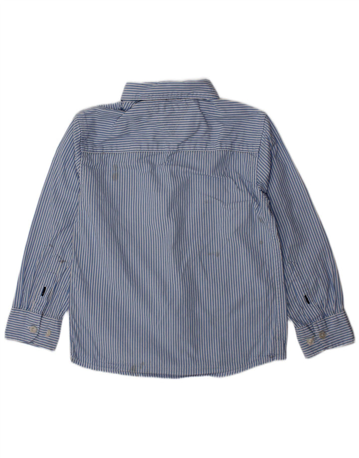 TOMMY HILFIGER Boys Shirt 6-7 Years Blue Striped Cotton