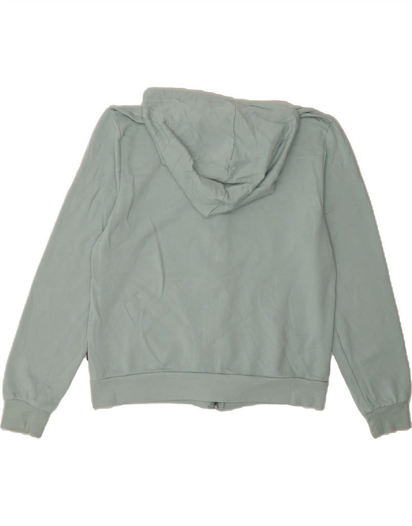 EDDIE BAUER Womens Zip Hoodie Sweater UK 14 Medium Blue Viscose Vintage Eddie Bauer and Second-Hand Eddie Bauer from Messina Hembry 