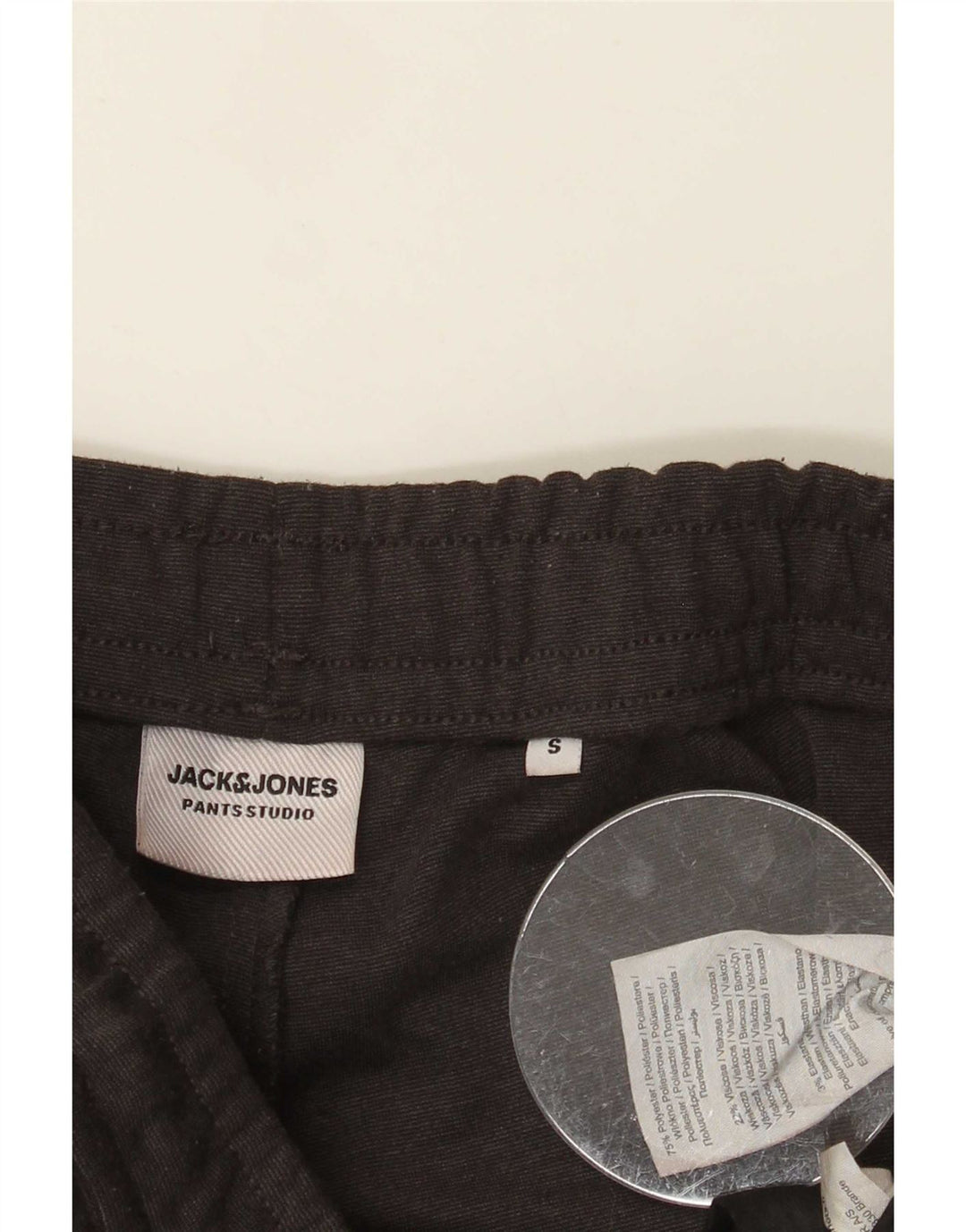 Jack & Jones Mens Tracksuit Trousers Small Grey Polyester