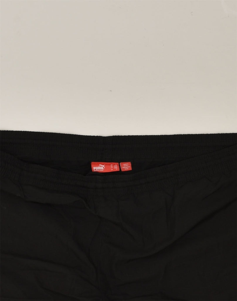 PUMA Mens Graphic Sport Shorts Medium Black Polyester | Vintage Puma | Thrift | Second-Hand Puma | Used Clothing | Messina Hembry 