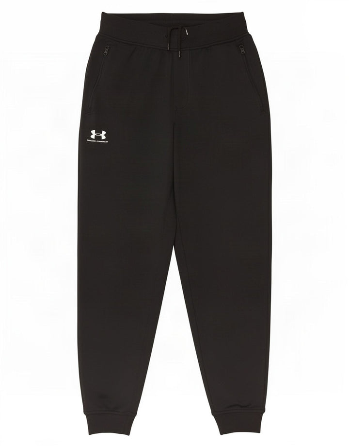 Under Armour Mens Tracksuit Trousers Joggers Medium Black Polyester