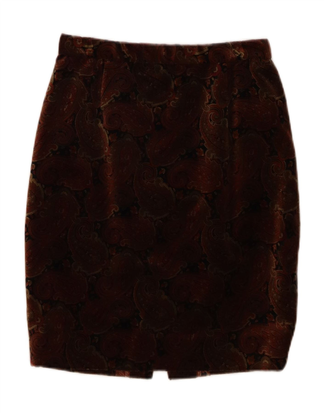 VINTAGE Womens Pencil Skirt W26 Small Brown Paisley Vintage Vintage and Second-Hand Vintage from Messina Hembry 