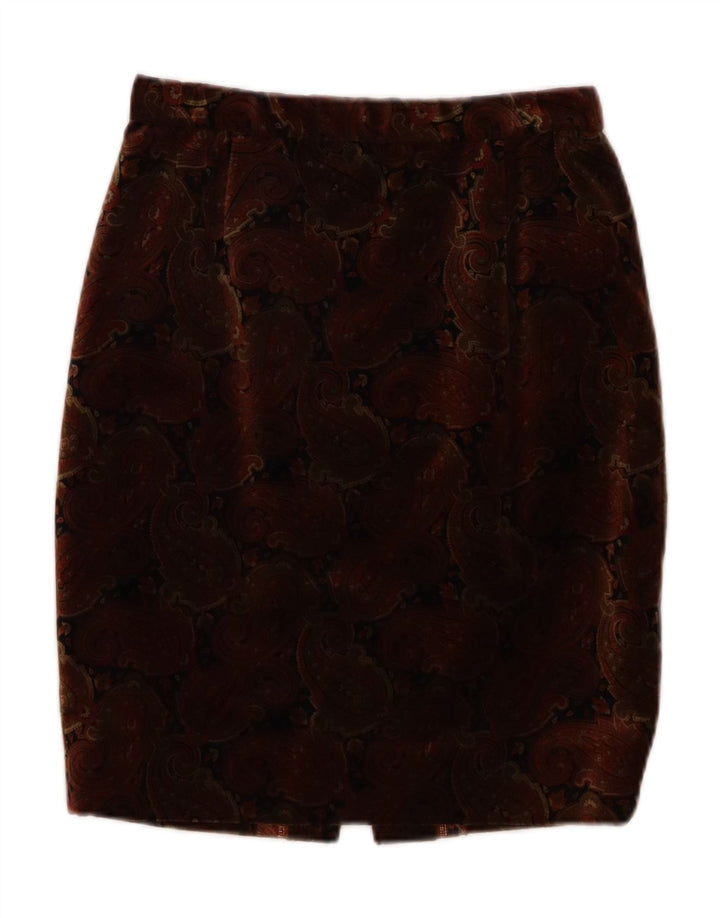 VINTAGE Womens Pencil Skirt W26 Small Brown Paisley Vintage Vintage and Second-Hand Vintage from Messina Hembry 