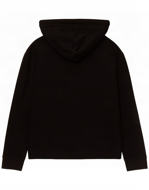 Massimo Dutti Womens Hoodie Jumper UK 14 Medium Black Herringbone