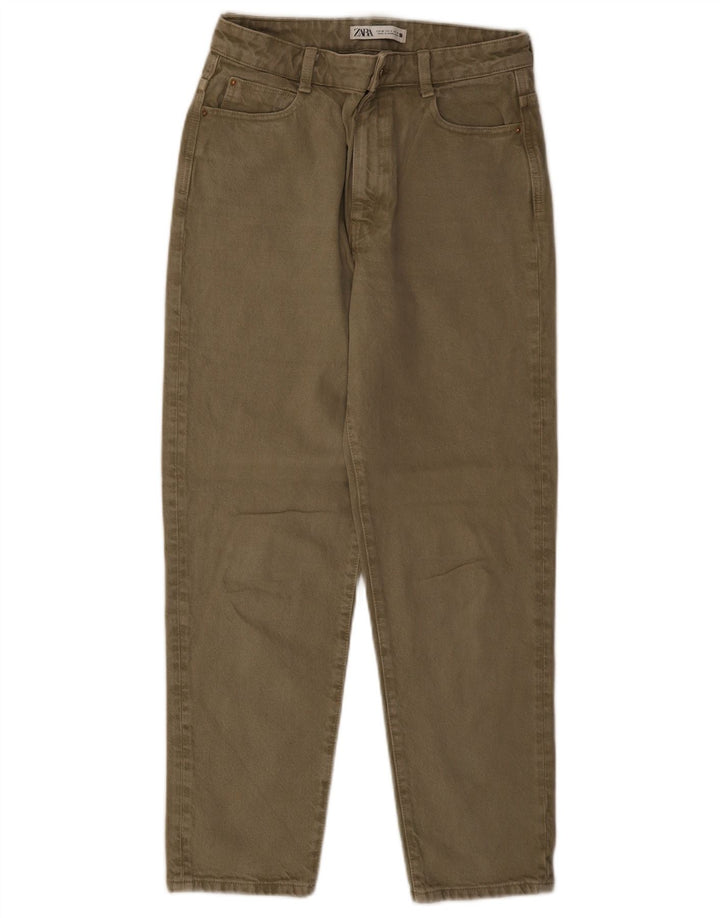 ZARA Womens Tapered Jeans EU 38 Small W28 L27 Khaki
